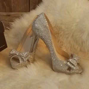 INC Rhinestone Bow Platform Dress Shoe